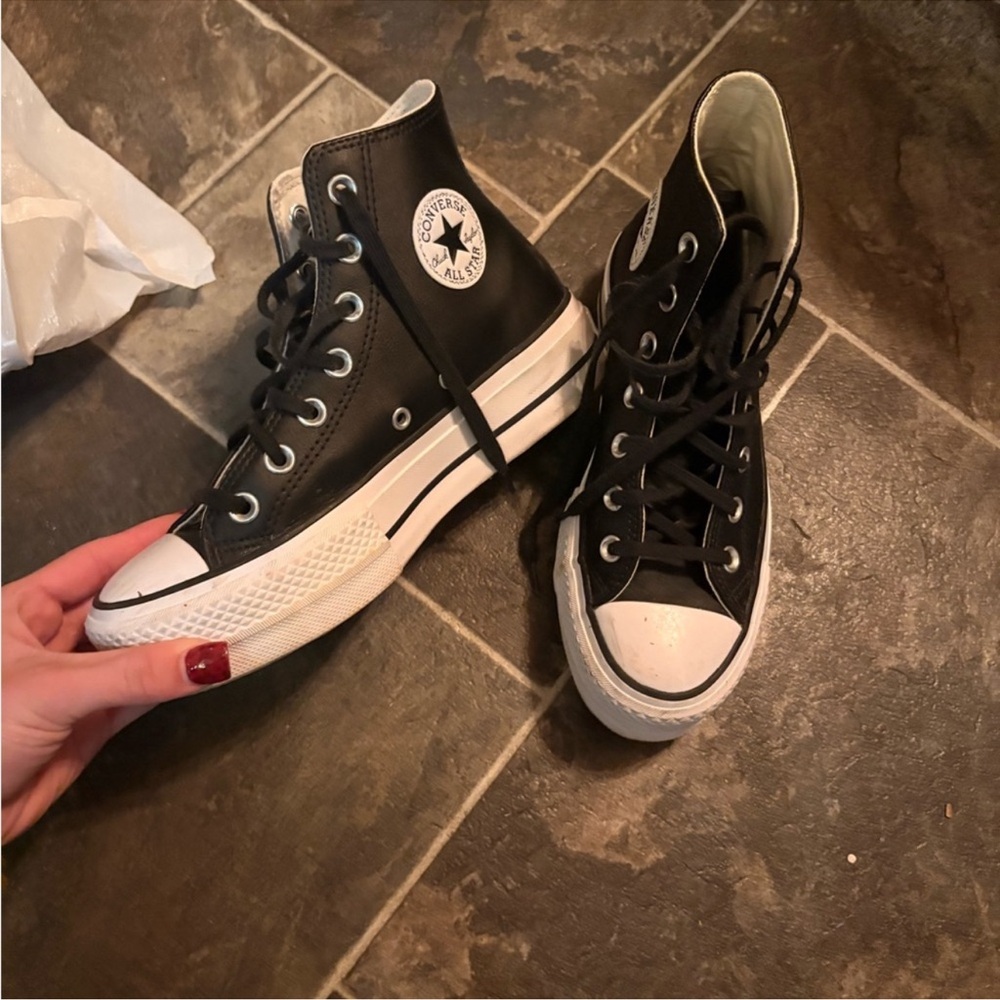 Converse Kids Black High-Top Shoes - Picture 3 of 3